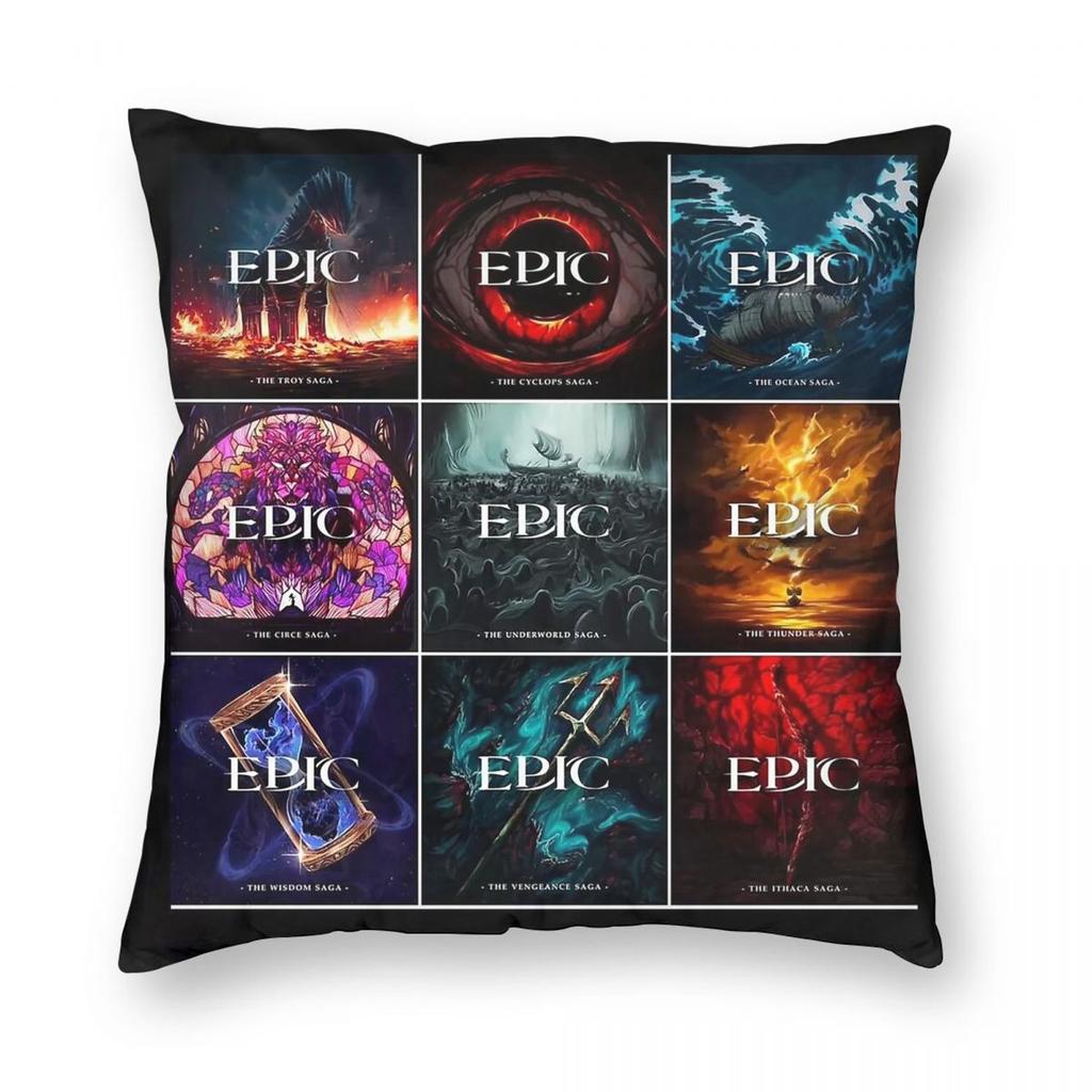 Federa Cuscino Quadrata Saga Epic The Musical Poliestere Lino Velluto Zip Decorativa Creativa Copricuscino per Divano 45x45