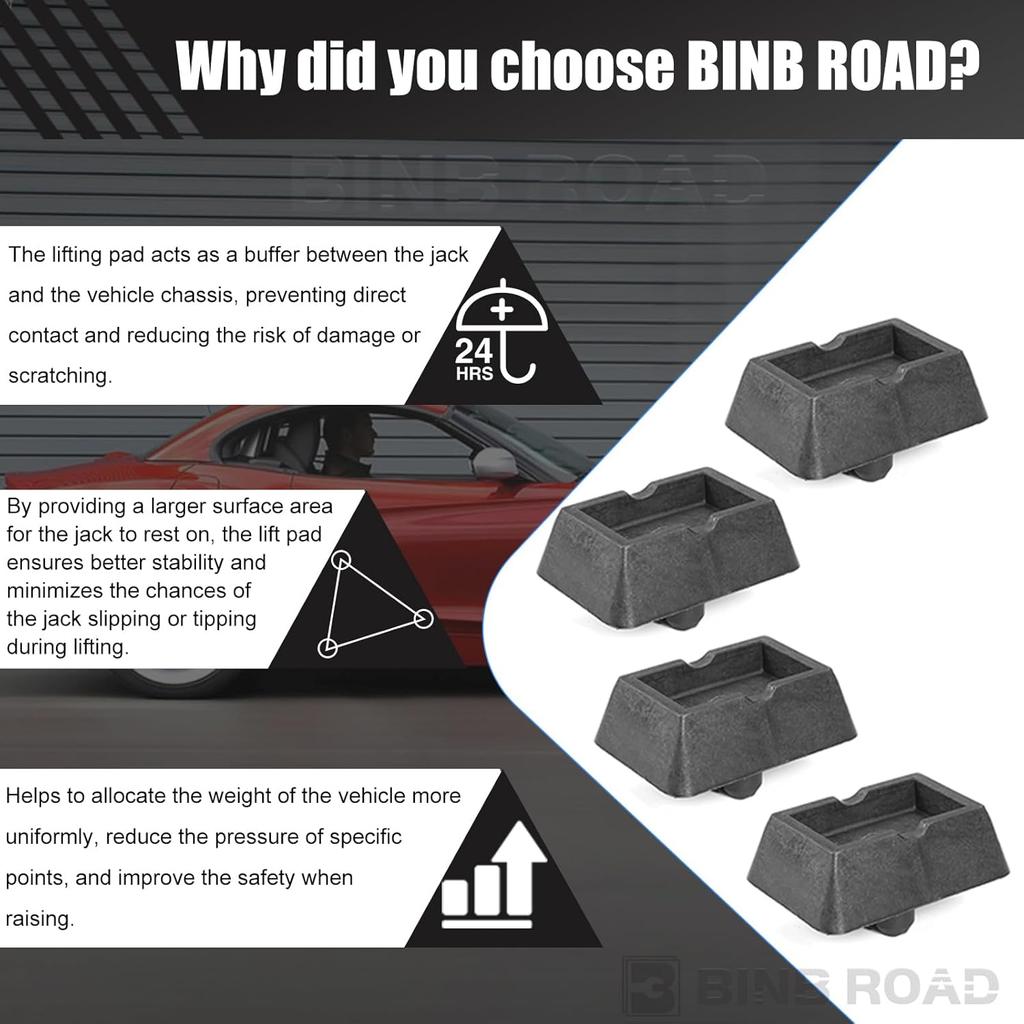 4PCS Under Car Jack Support Lift Pad 51718268885 Compatible with BMW E46 E63 E64 E65 E66 E67 E83 E85 E88 E89