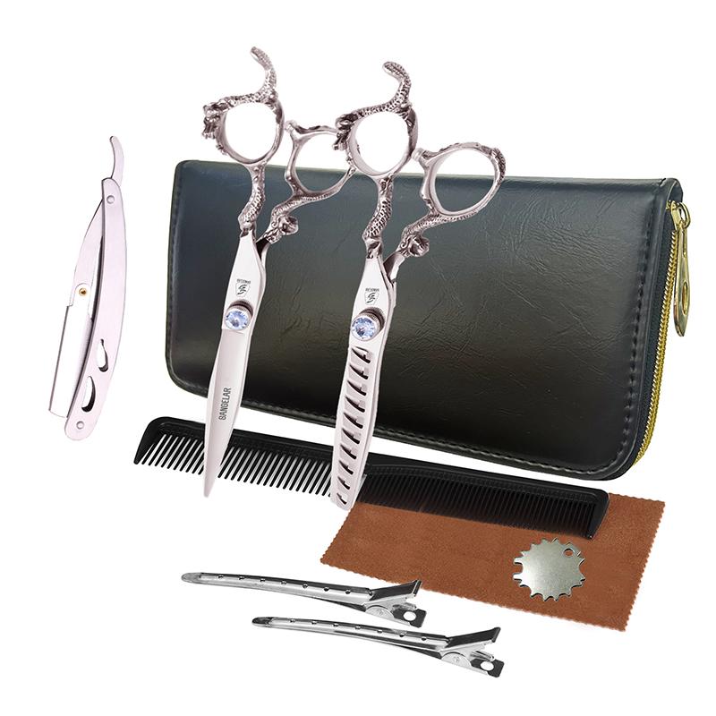 

Sangelar 6 дюймов 7 дюймов Высококачественные ножницы для волос Набор Профессиональный парикмахерский набор Парикмахерская Инструменты для личной гигиены Дизайн волос Парикмахерское искусство 40%-50% выпадение волос