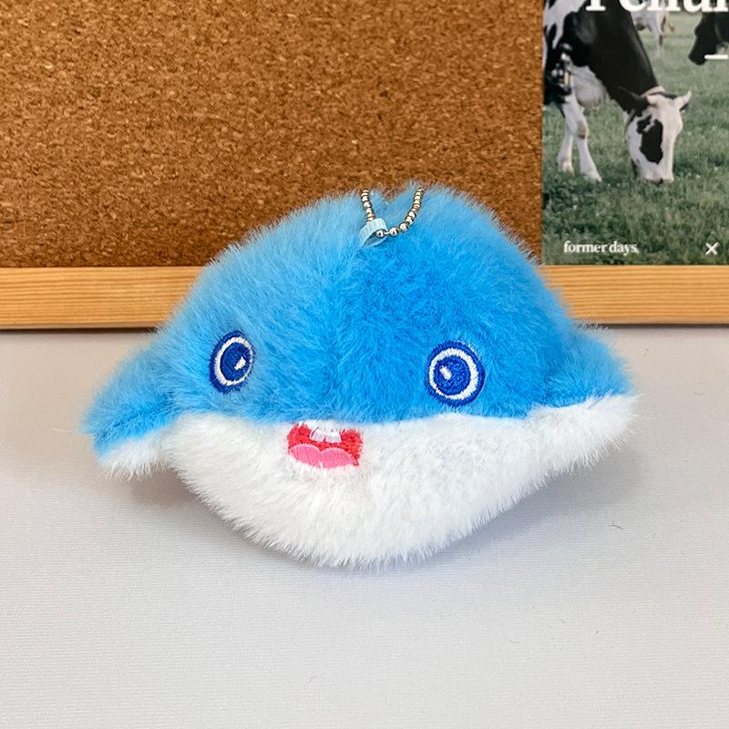 1Pcs Soft Simulation Animal Whale Small Pendant Turtle Ocean Animal Plush Keychain Starfish Pp Cotton Plush Toy Home Decoration