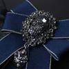 Suit Men's Rhinestones Jewelry Accessories Suit Shirt Collar Pin Crystal Necktie Bow Brooch Bow Tie
