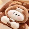 Cute Puppy Pattern Pad Plush Animal Chair Pad, Square Cozy Seat Cushion, Cat Pattern, 15.8 Comfortable Office Cushion x Inch with Non-Slip Backing for