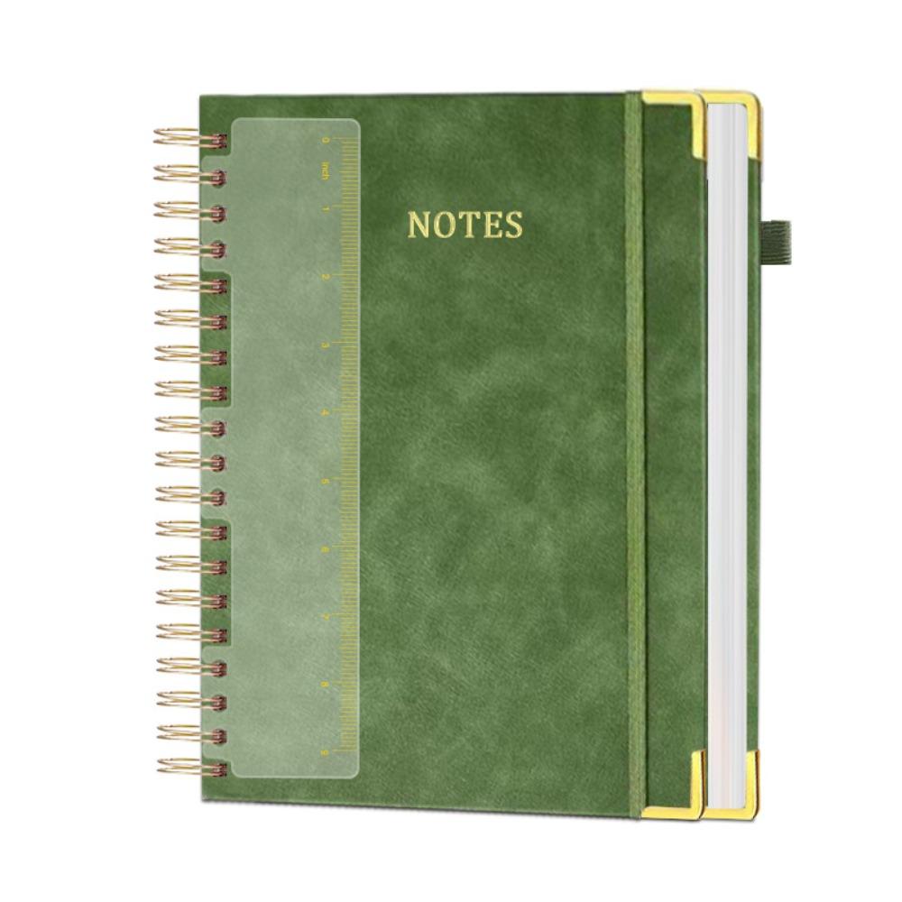 300 Pages Business Notebook Thick Paper Paper Journal Portable Twin Coil Binding  Office Use