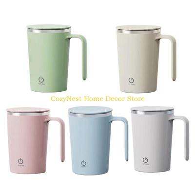 92MF Automatic Stirring Cup Magnetic Mug Rechargeable Stirring Coffee Cup Electric Lazy Milkshake Rotating Cup for Office