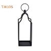 Farmhouse Candle Lantern Black Coated Metal Lantern Candle Holder Desktop Open Candle Lantern for Living Room Coffee Table Front Porch