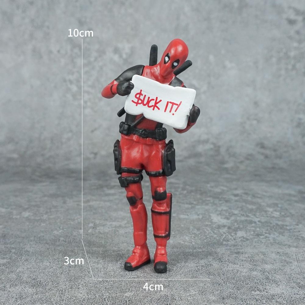 

Toys Model Car 6 Desk Decoration Deadpool Home Office 8cm X-MAN Funny Cute Figure