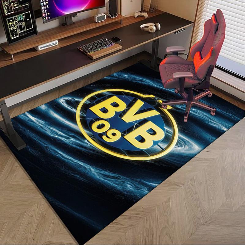 Borussia dortmund Area Rug for Office, Chair Rug, Decorative Carpet Livingroom Mat, Large Size Fan gifts Christmas gifts