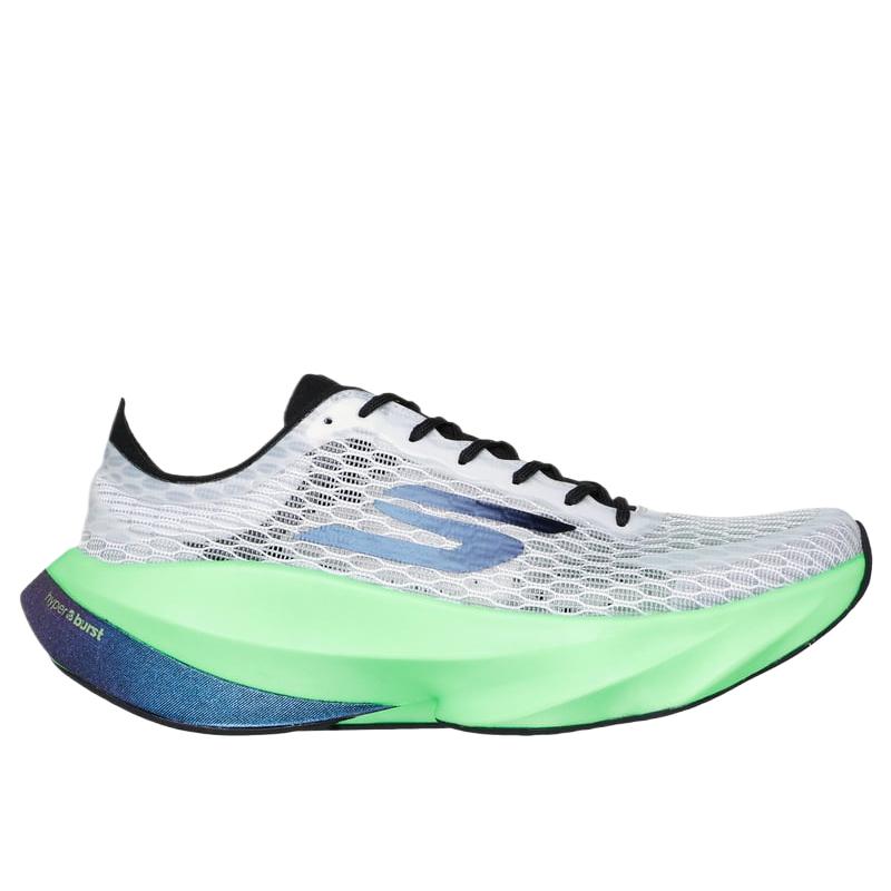 Skechers Aero Tempo Professionali da Gara Piatto Completo in Carbonio Ammortizzazione Ultraleggera Rebound Calzata Larga Scarpe da Corsa 246091-WBLM