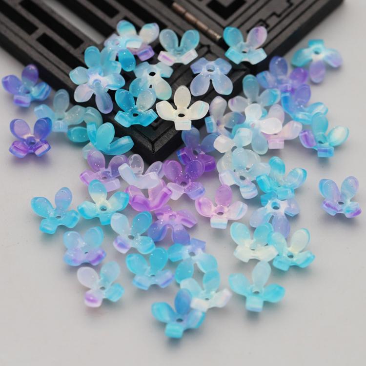10-50pcs Flower Beads Caps Czech Glass Petal Charms Pendants Loose Spacer Bead for Jewelry Making DIY Accessories Wholesale