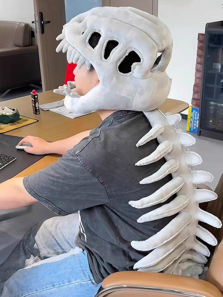 Mikina s kostrou dinosaura Plyšová hračka Cosplay klobouk Panenka Dárek