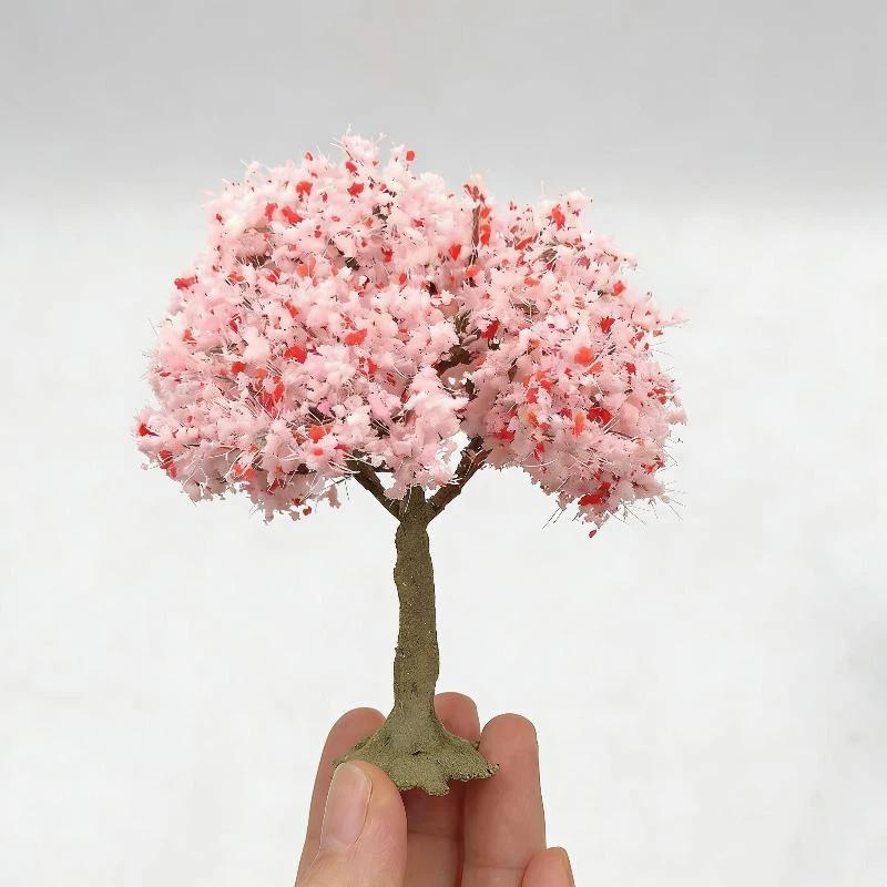 1 шт. 11 см Имитация Дерева Цветов Ландшафт Яркий Микро Ландшафт Украшение Прочный Пластик Сакура Миниатюры Модель
