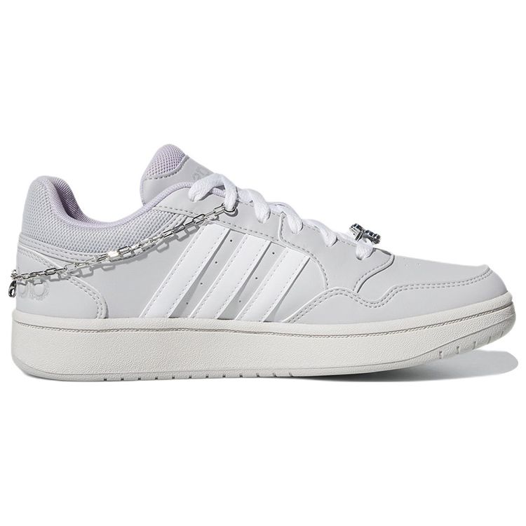 Adidas Neo Hoops 3.0 Synthetic Leather Trendy Durable Lightweight Low-Top Skate Shoes Women Sneakers White HP5280