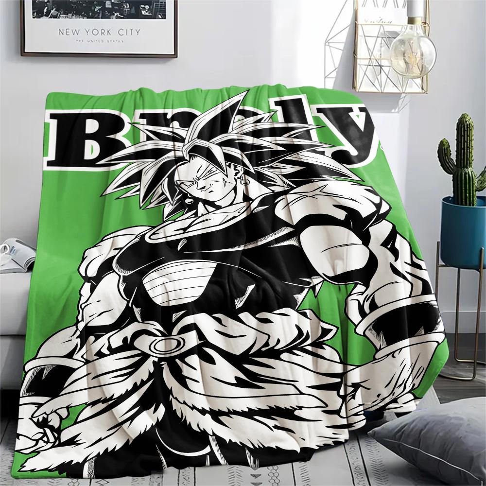 Coperta in Flanella con Stampa Personaggi Dragon Ball, Alta qualità Confortevole per Tutte le Stagioni, Arredamento per la Casa, Calore e Comfort, Perfetta per Regali di Natale