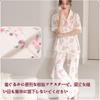 IDOHEMO Tencel Pajama Set with Blouse and Floral and Size XXL Women's Open-Front Loose-Fit Pants, Print, Comfortable, Breathable, Antibacterial,
