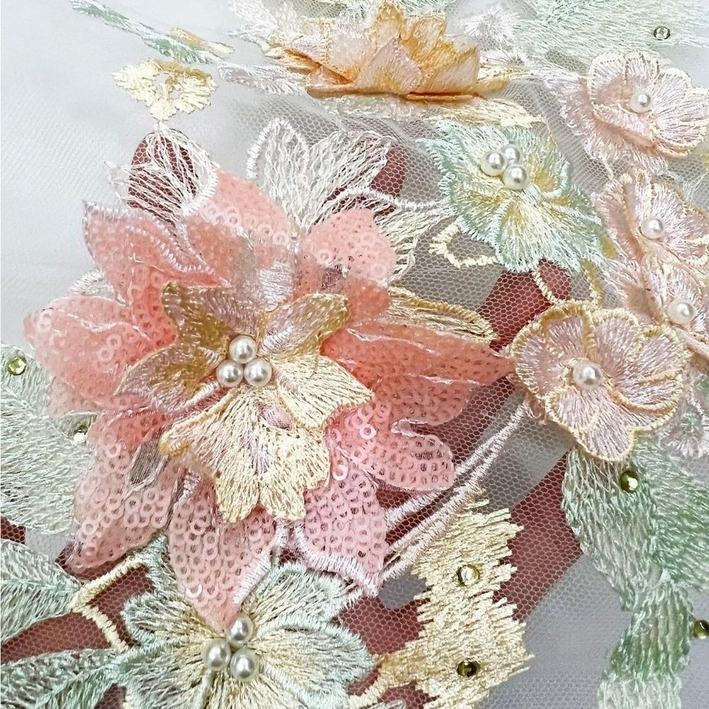 Three-dimensional Flower Embroidered Patches Delicate Clothing Applique  Clothing Decoration