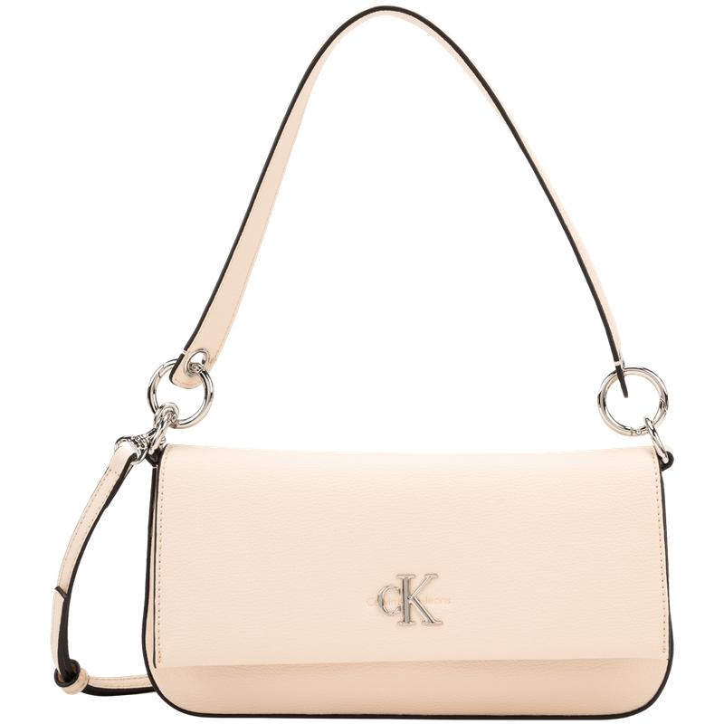 

Calvin Klein Casual Commuter Metal Letter Flap Removable Shoulder Strap Crossbody Bag Women Shoulder Bag Eggshell-Yellow 4K3000G-MTR MTR-Eggshell Yellow