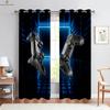 Cool Game Controller 3d Printed Curtains Suitable For Gaming Room Bedroom Study Room Decorative Curtains Home Decoration 2 PCS