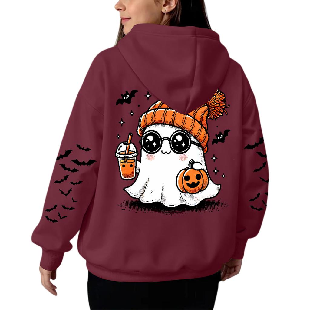 Women's Hooded Gradient Printed Long Sleeved Sweatshirt Loose Women's Sweatshirt Sweatshirt