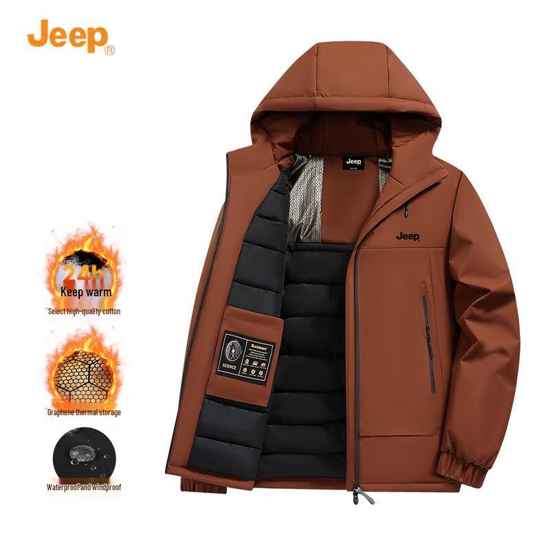 Jeep Men's Hooded Winter Padded Jacket