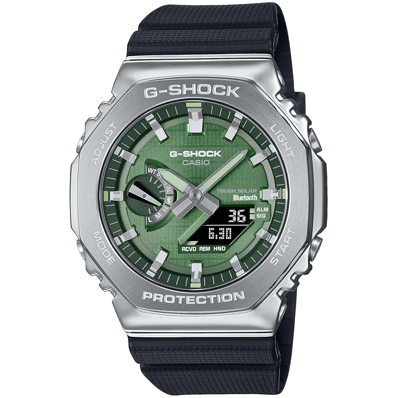 

[Casio] часы G-Shock []Металлическое покрытие Оснащен Bluetooth Прочный солнечный Принимает биомассу пластик GBM-2100A-1A3JF мужские черные