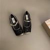 French Sequined Silver Baotou Half Slippers Spring and Summer Small Fragrance Temperament Mary Jane Single Shoes Flat Muller Shoes
