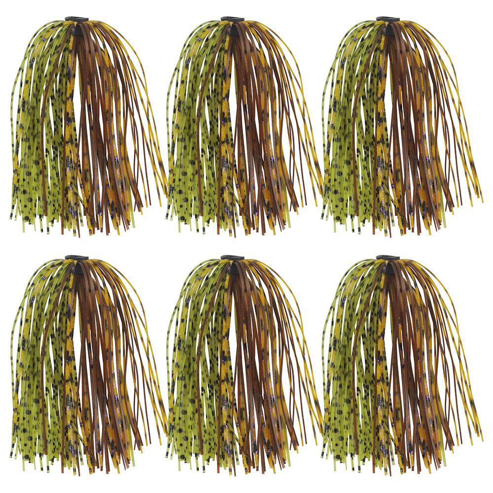 18Pcs Silicone Jig Skirts Fishing Lures for Spinnerbaits Buzzbaits Spoon Blade Squid Jig Replacement Skirt Fly Tying Material