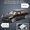 1:24 Porsche Panamera Sports Car Simulation Diecast Metal Alloy Model Car Sound and Light Pull Back Collection Kids Toy Gifts