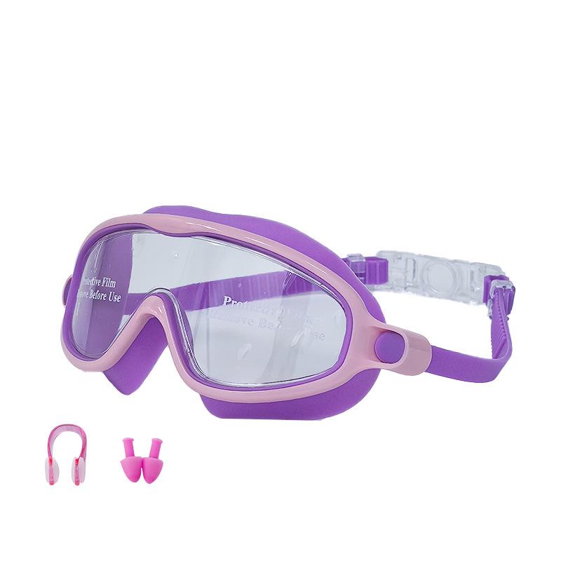 High-Definition, Anti-Fog, Waterproof Swimming Goggles with Earplugs for Adults