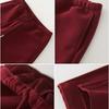 Autumn Burgundy Sweatpants Women Straight Leg Sport Pants Cotton Ladies Gray Basic Joggers Wide Leg Women's Pants And Trousers