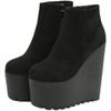 Autumn and Winter New Muffin Thick with 16cm Super High Heel Suede Nightclub Bare Short Boots Women's Shoes