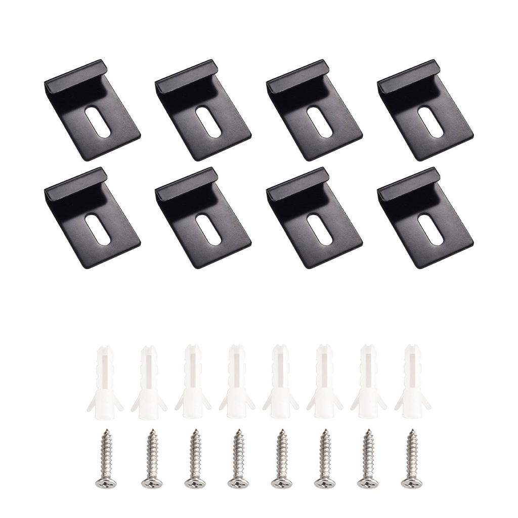 Convenient Mounting Solution Square Glass Clamps Glass Clamps Simple Install Hardware Set for Bathroom & Office Glass