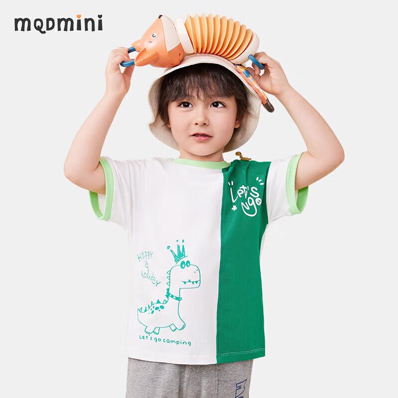 MQDMINI Boys  Dinosaur Short Sleeve T-Shirt 100cm