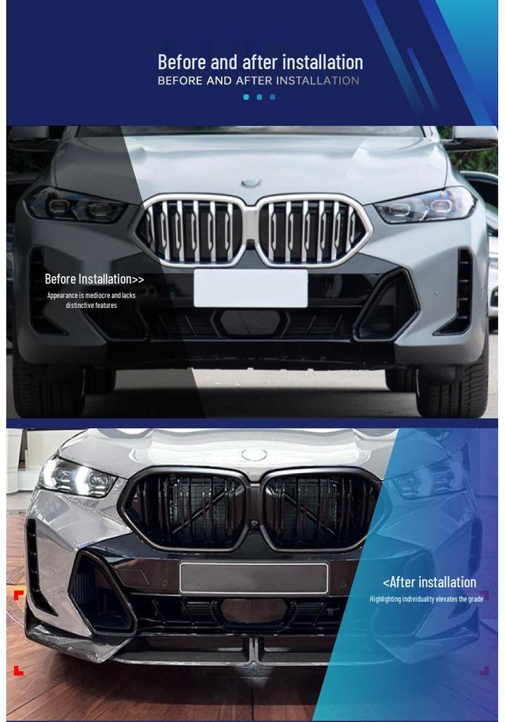Suitable for BMW: Front Lip & Wing Modification Kit