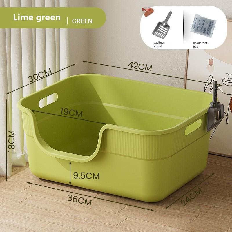 

Очень большой брызгозащищенный лоток для кошачьего туалета с высокими бортами Pet Supplies