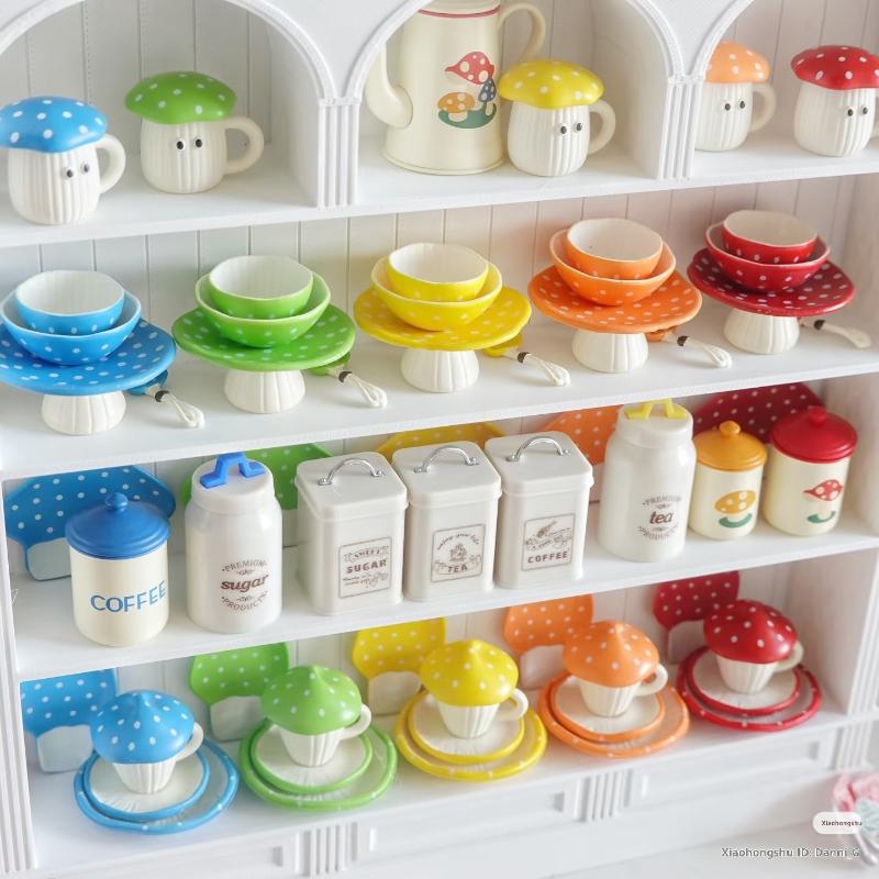 3Pcs Mini Kitchen Storage Container Square 1/6 Scale Miniature Dollhouse Coffee Bean Tin For Doll Accessories Toy