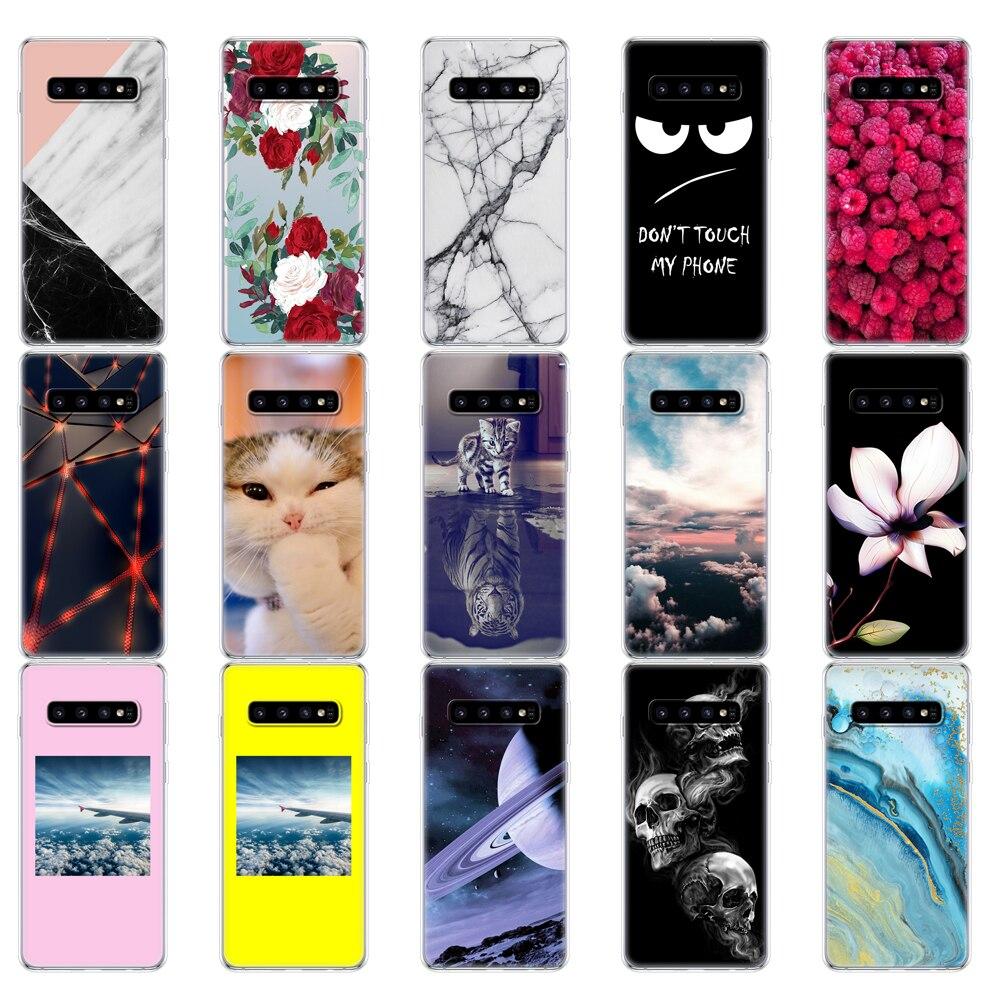For Samsung Galaxy S10 Case S10Plus Silicone TPU Cover Phone S10 E Case On For Samsung S10 Plus G975F S 10 SM-G973F Transparent