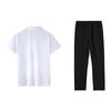 Li Ning Solid Color Logo Short Sleeve Polo Shirt And Long Pants Casual Sports Suit Men suits APLT139-2+AYKT413-1