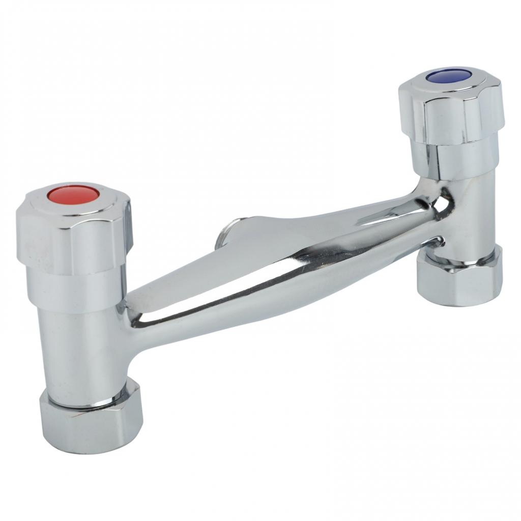 Easily Installed Wall Mounted Chrome Finished Dual Control Shower Faucet