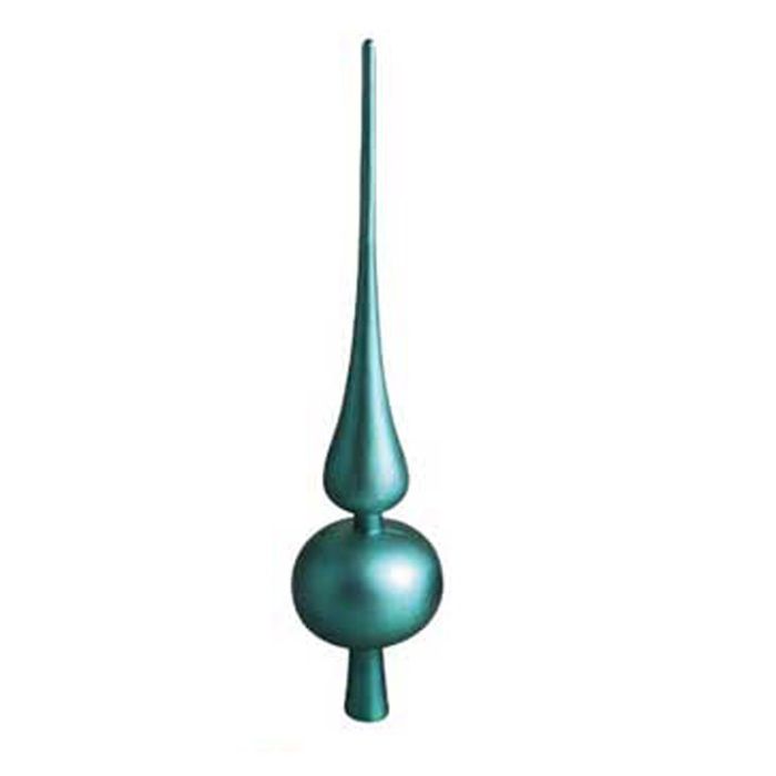 Cimier pour sapin de Noel bleu vert mat 30 cm