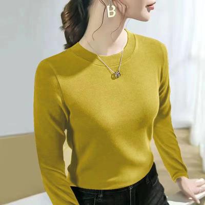 Damenmode, lässig, einfarbig, bedruckt, Herbst/Winter, langärmelig, O-Ausschnitt, Pullover und lange Ärmel