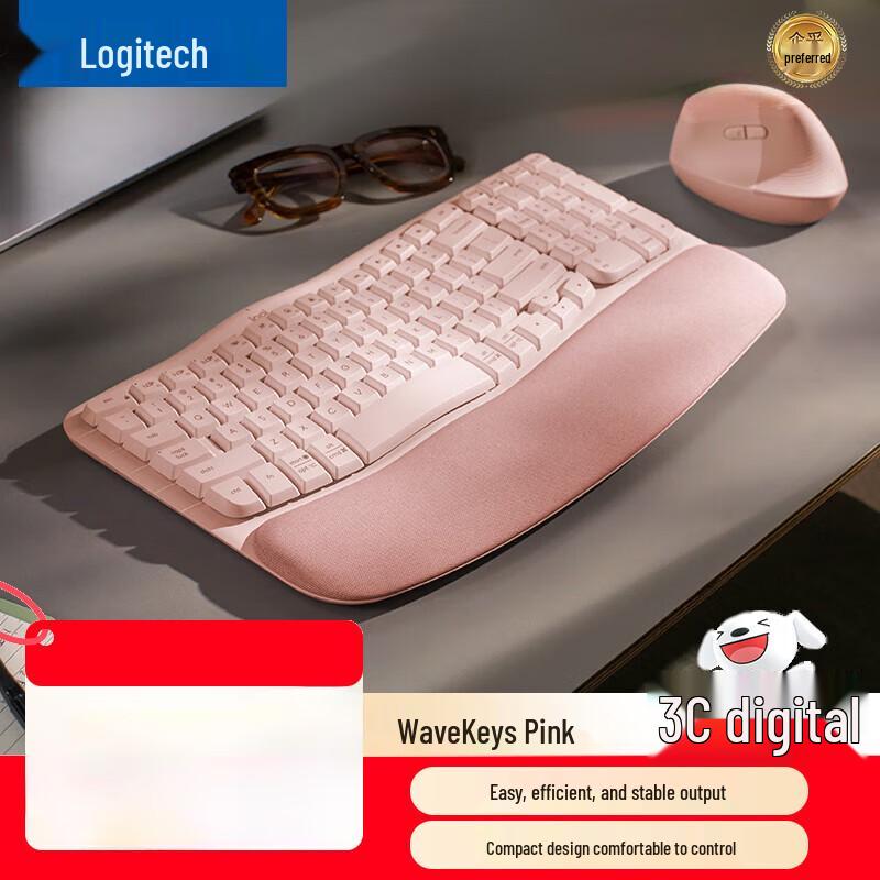 

Logitech WAVE KEYS Ergonomic Wireless Bluetooth Keyboard Wireless Keyboard