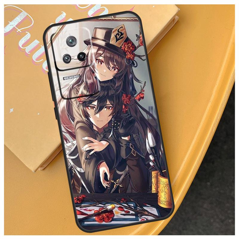 Genshin Impact Zhongli Hutao Case For POCO F5 X5 X3 Pro F3 F4 X4 GT M4 M5 Back Cover For Xiaomi 12 Lite 11 13 11T 12T Pro