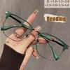 Retro Semi Framed Eyebrow Anti Blue Light Reading Glasses For Men Middle Aged Elderly 630