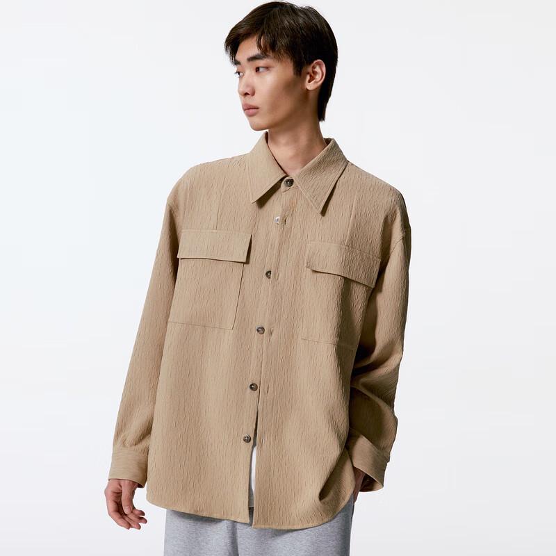 GXG Men's Fall Lapel Long-Sleeve Shirt Jacket