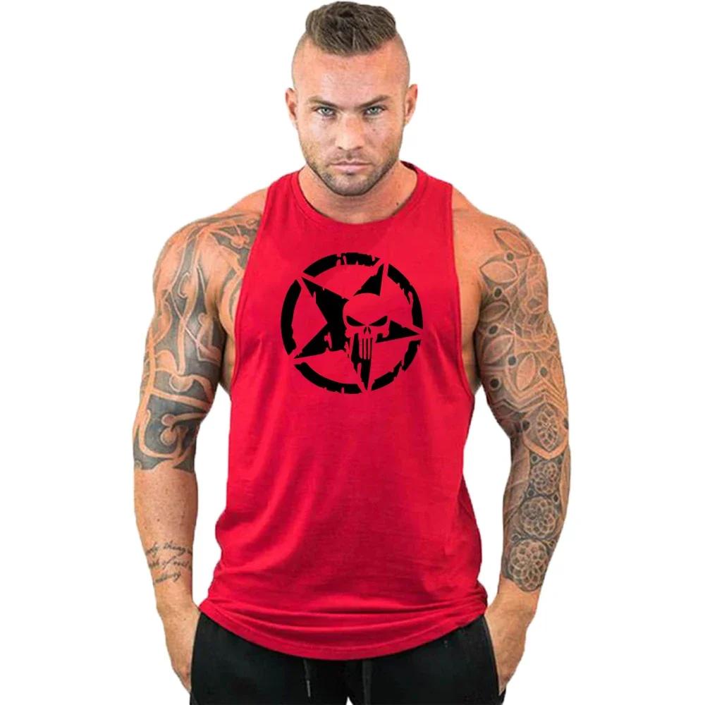 Letní top s kulatým výstřihem a 3D potiskem, módní, ležérní, na cvičení a fitness, bez rukávů, pánská trička