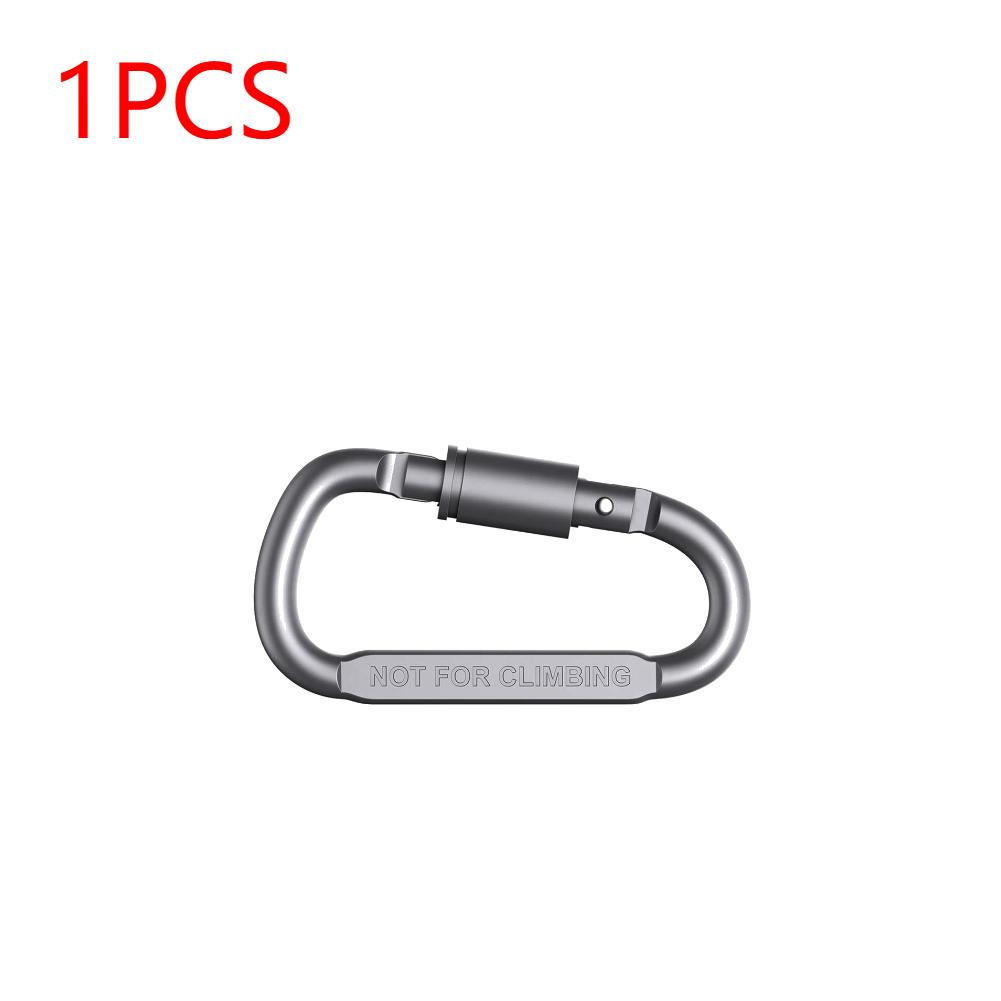 1-4PcsSurvival D-ring Locking Carabiner Clip Camping Mountaineering Buckle Multifunctional Hang Hook Buckle Hiking Backpack Tool