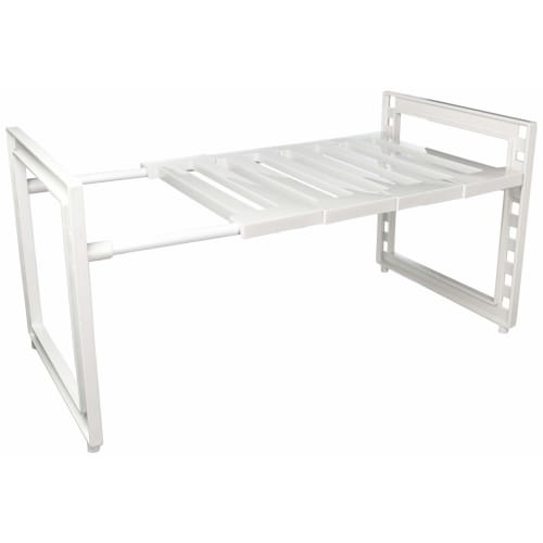 Pearl Metal Under-Bathroom Space Rack, White, 360-530cm, Extendable, Freely Adjustable, HB-4813