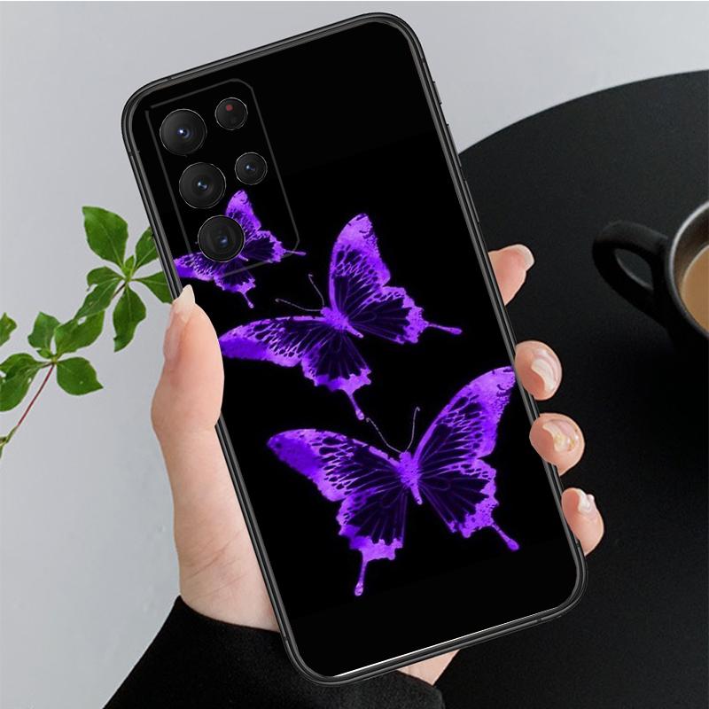 Phone Case for Samsung Galaxy A35 A55 A54 A15 A25 A05s A05 A22 A24 A52 A33 A34 M34 M14 M54 M23 Purple Aesthetic Case Funda