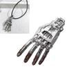 Detailed Bionic Hand Pendant Necklace Sturdy Copper Day to Night Versatile Jewelry Pieces