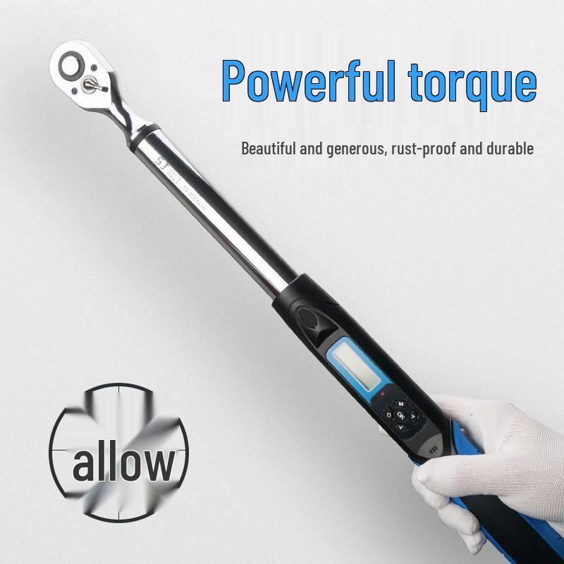Electronic Digital Torque Wrench with Adjustable Socket for Automotive Repair